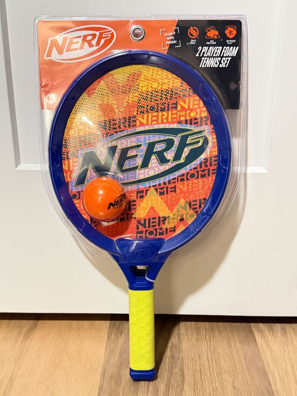 Nerf 2 Player Foam Tennis Set With Rackets & Ball - Outdoor Play